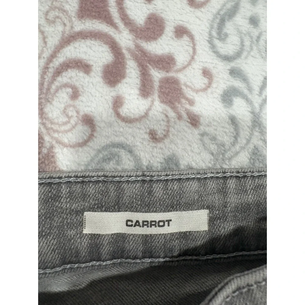 Pull&Bear Mens Grey Distressed Carrot Fit Tapered Jeans Size 32 Slim Stretch